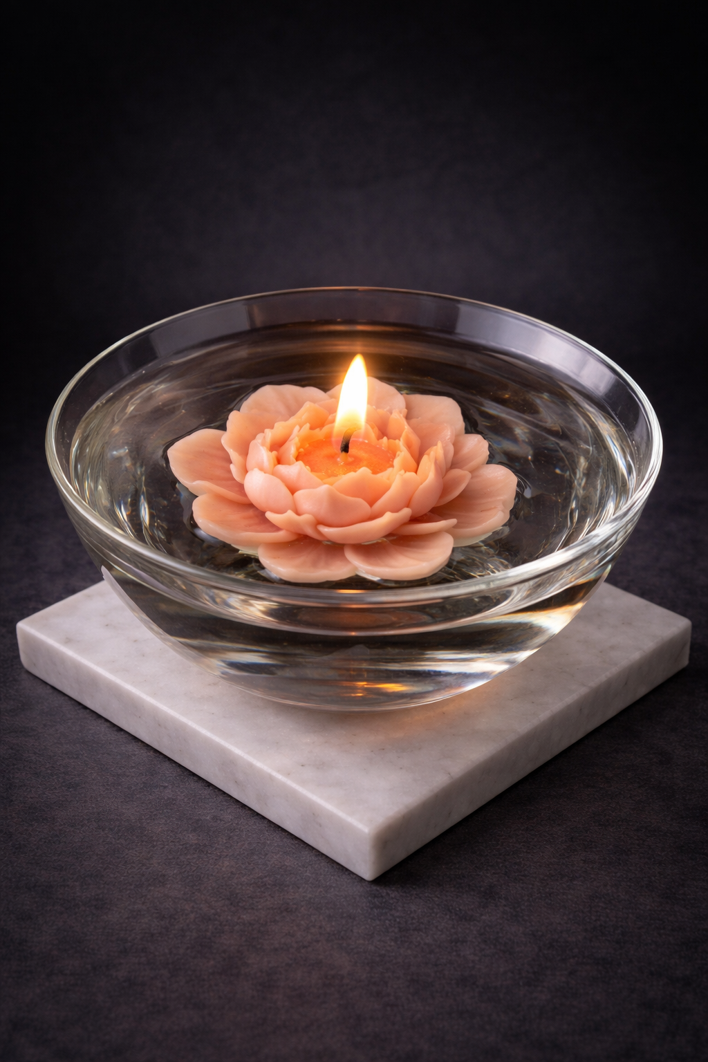 Peony Blush™ Floating Candle – Floral Floating Candle in Soft Blush