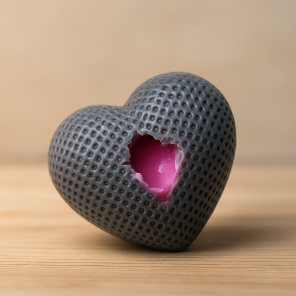 Secret Heart Rose™ Candle – Handcrafted Heart Candle with Hidden Center