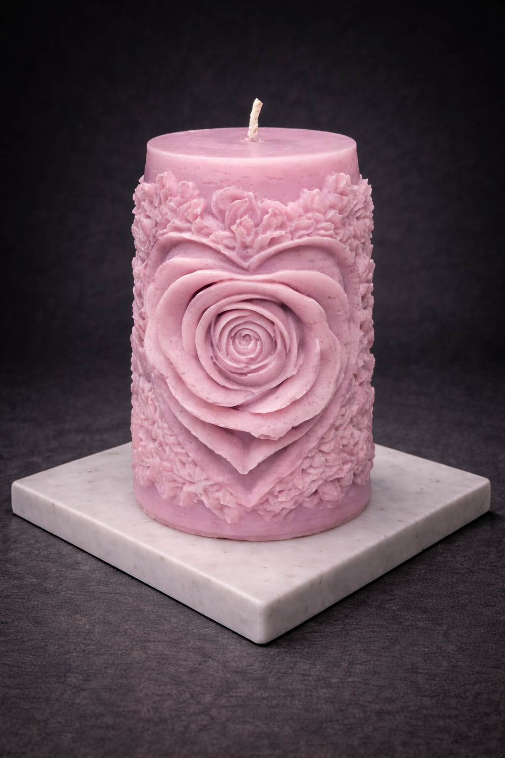 Eternal Rose Pillar™ Candle – Textured Rose-Inspired Pillar Candle