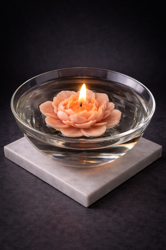 Peony Blush™ Floating Candle – Floral Floating Candle in Soft Blush